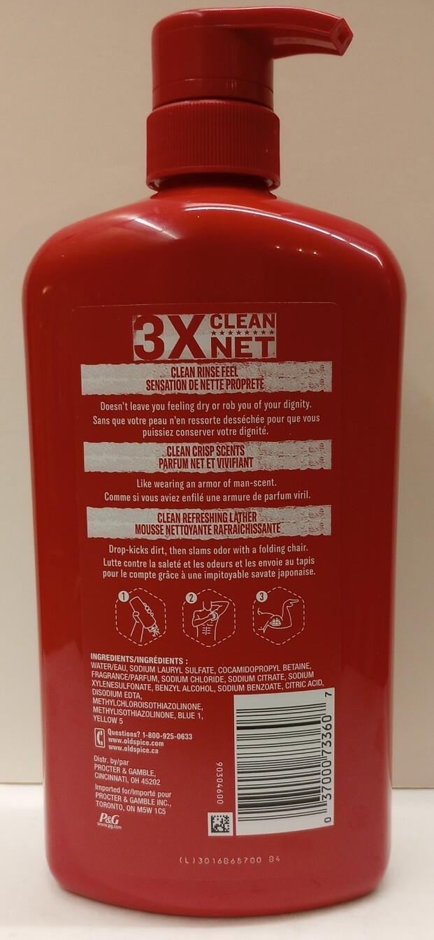 Old Spice Body Wash Pump Pure Sport – 30.0 fl oz