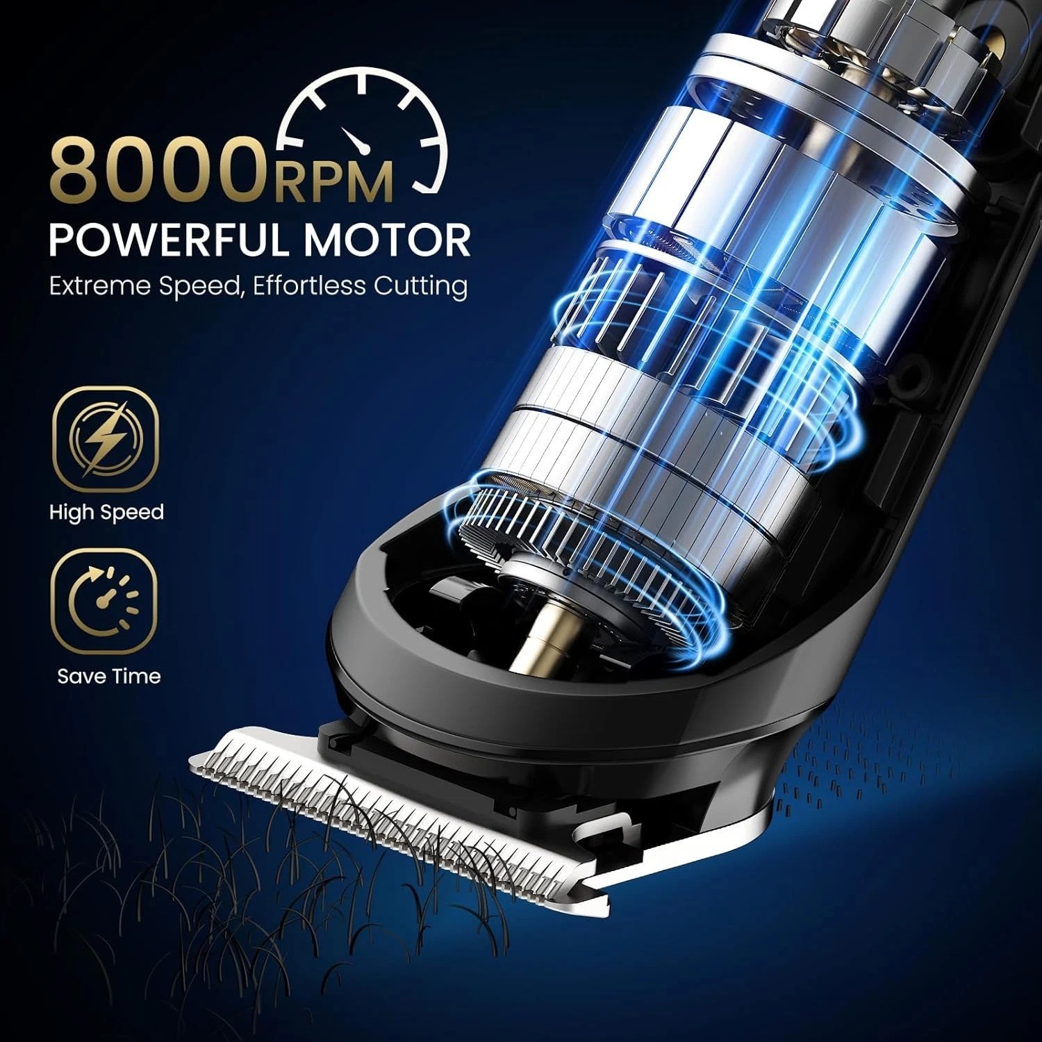 Ufree 3-In-1 Beard Trimmer for Men, IPX6 Waterproof Electric Razor Shaver, Hair