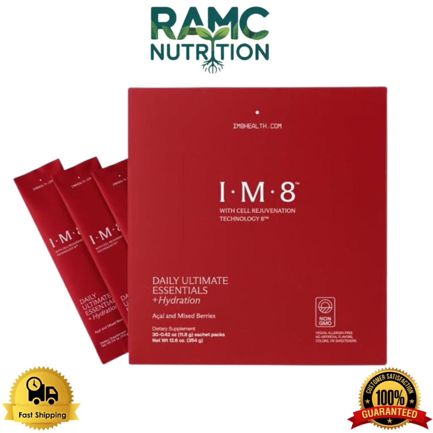 IM8 Daily Ultimate Essentials All-in-One Multivitamin Supplement, Travel Packs