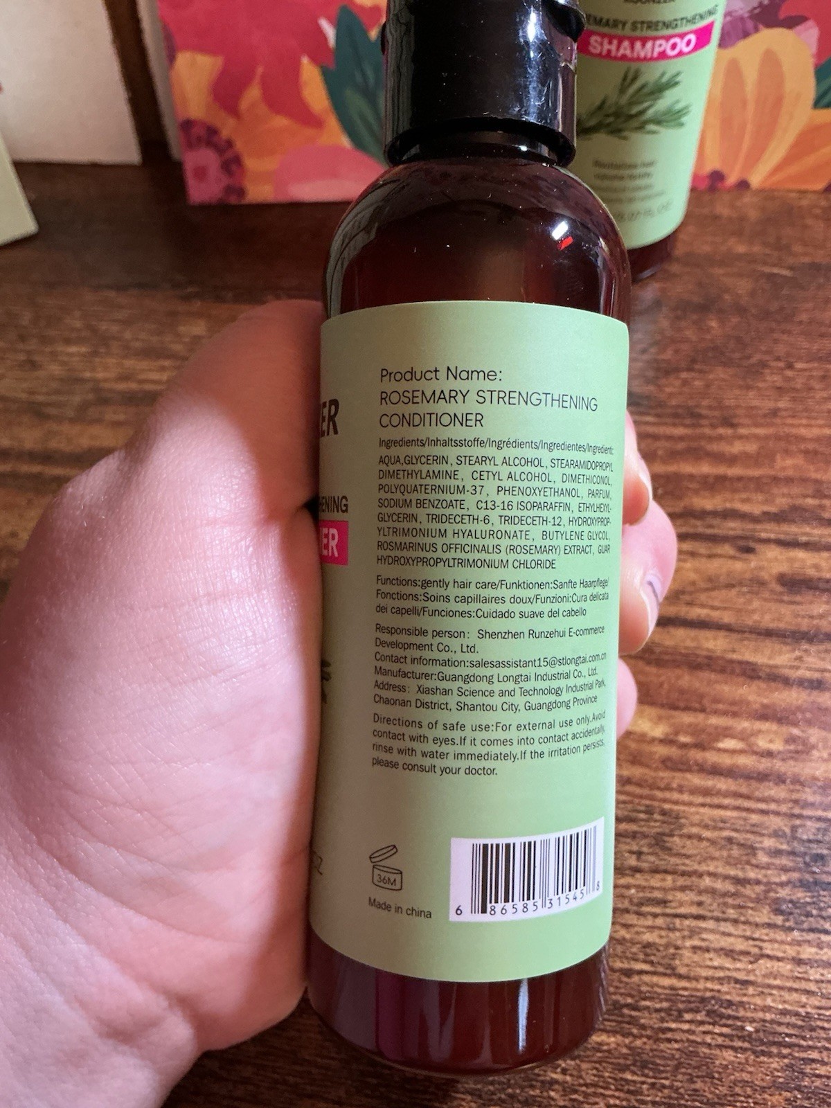Roonzer Rosemary Strengthening Shampoo and Conditioner 5.07 fl oz