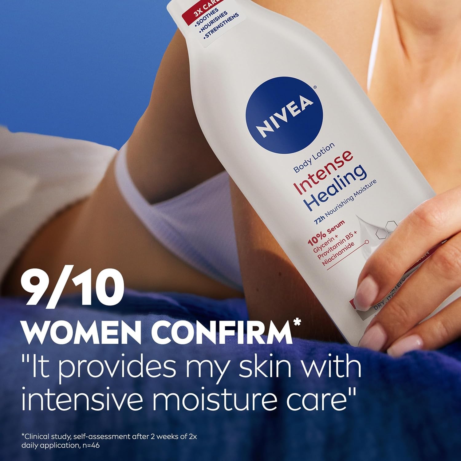 NIVEA Intense Healing Lotion with Niacinamide, 16.9 Fl Oz