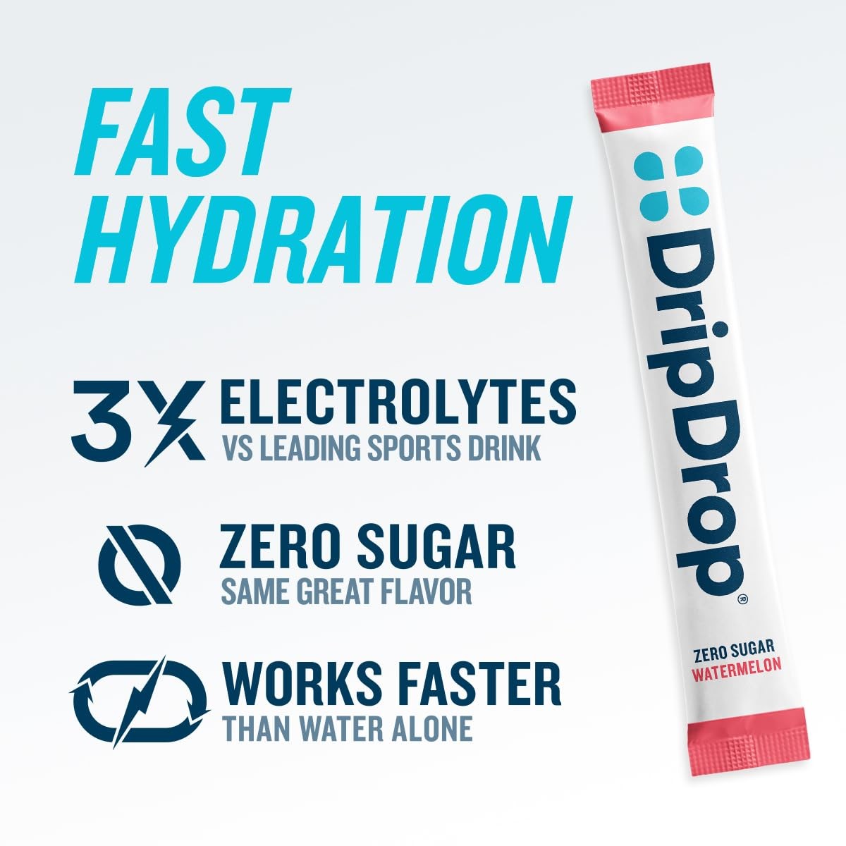 DripDrop Sugar Free Hydration Packets – Zero Classic Variety Pack – 32 Count