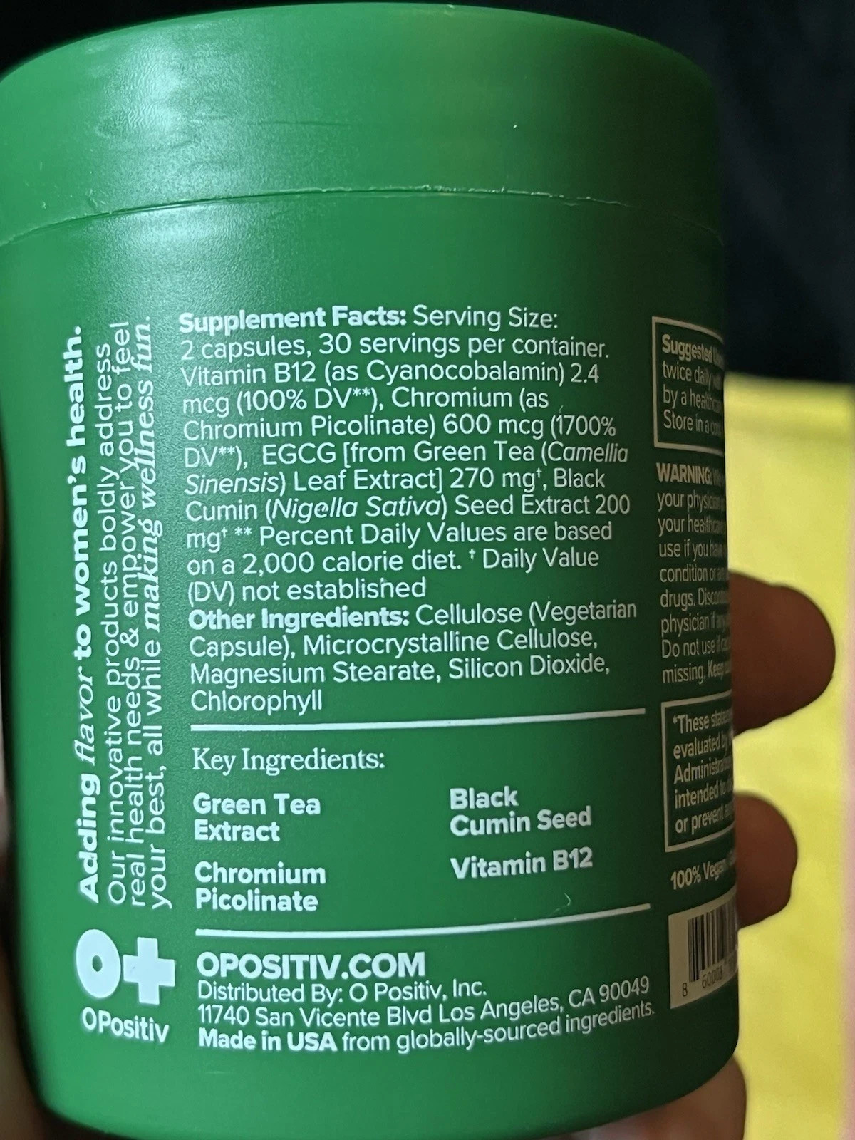 O Positiv Moto Women’s Metabolism Support – Energy, Curb Cravings