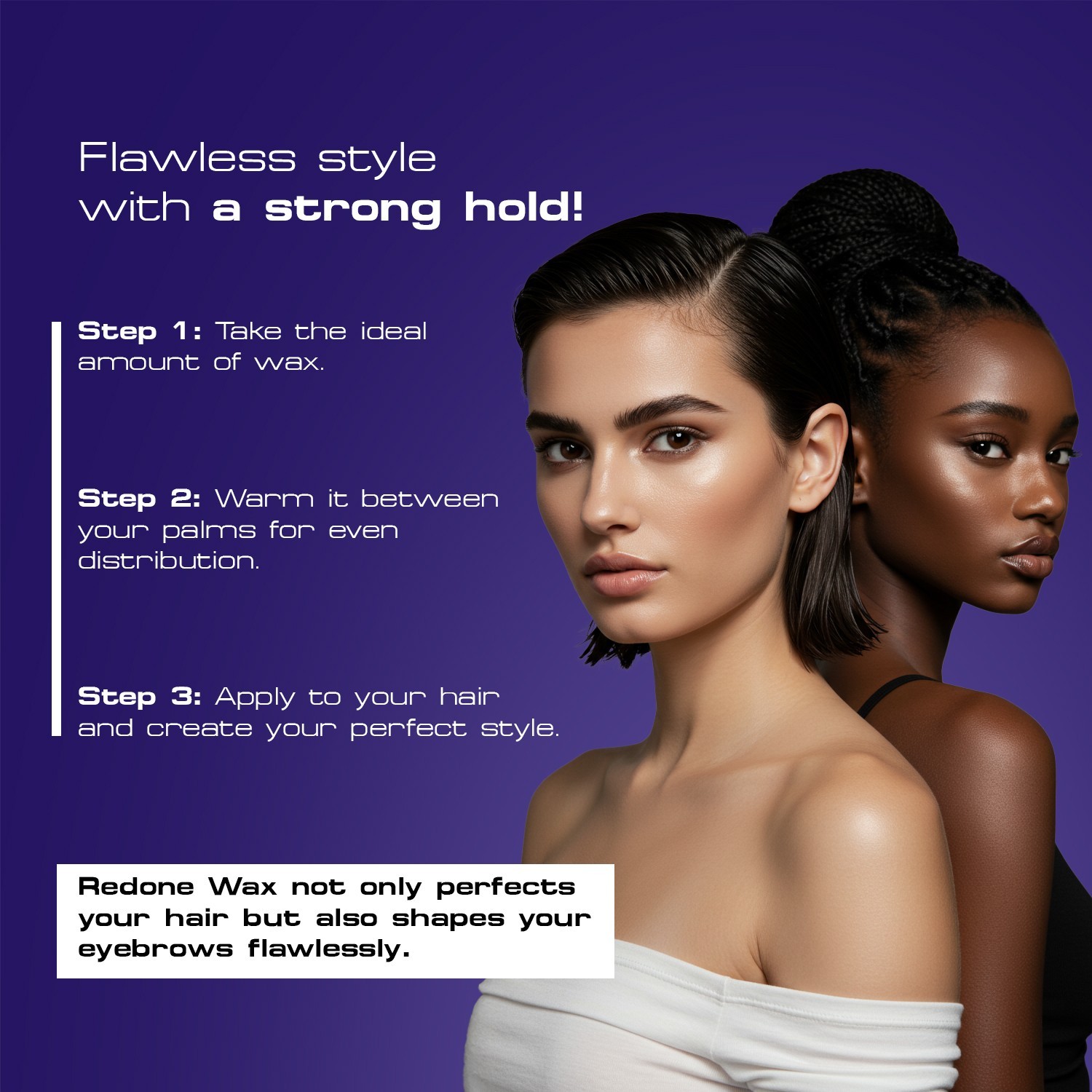 2X RedOne Violetta Aqua Hair Wax 150ml (5.07 fl oz) | Edge Control & Braid Gel