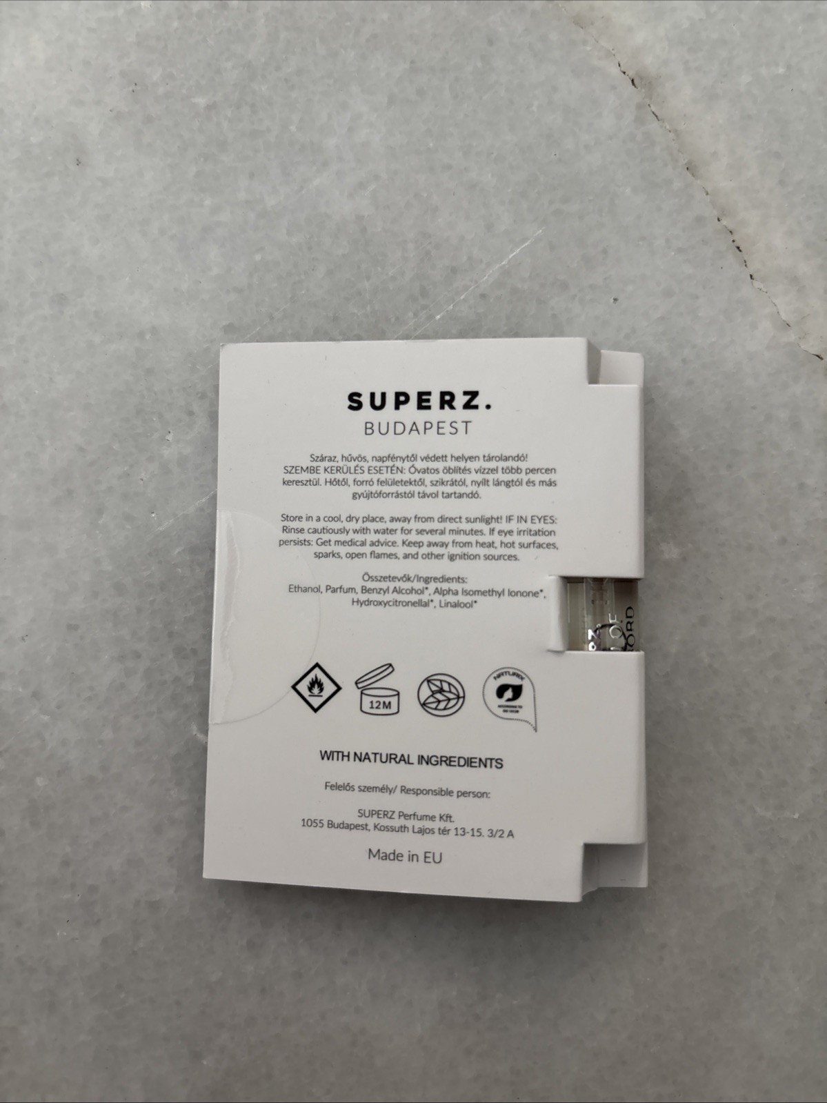 Superz Budapest 5 SAMPLES Extrait De Parfum 1.5 ML 0.050 FL OZ