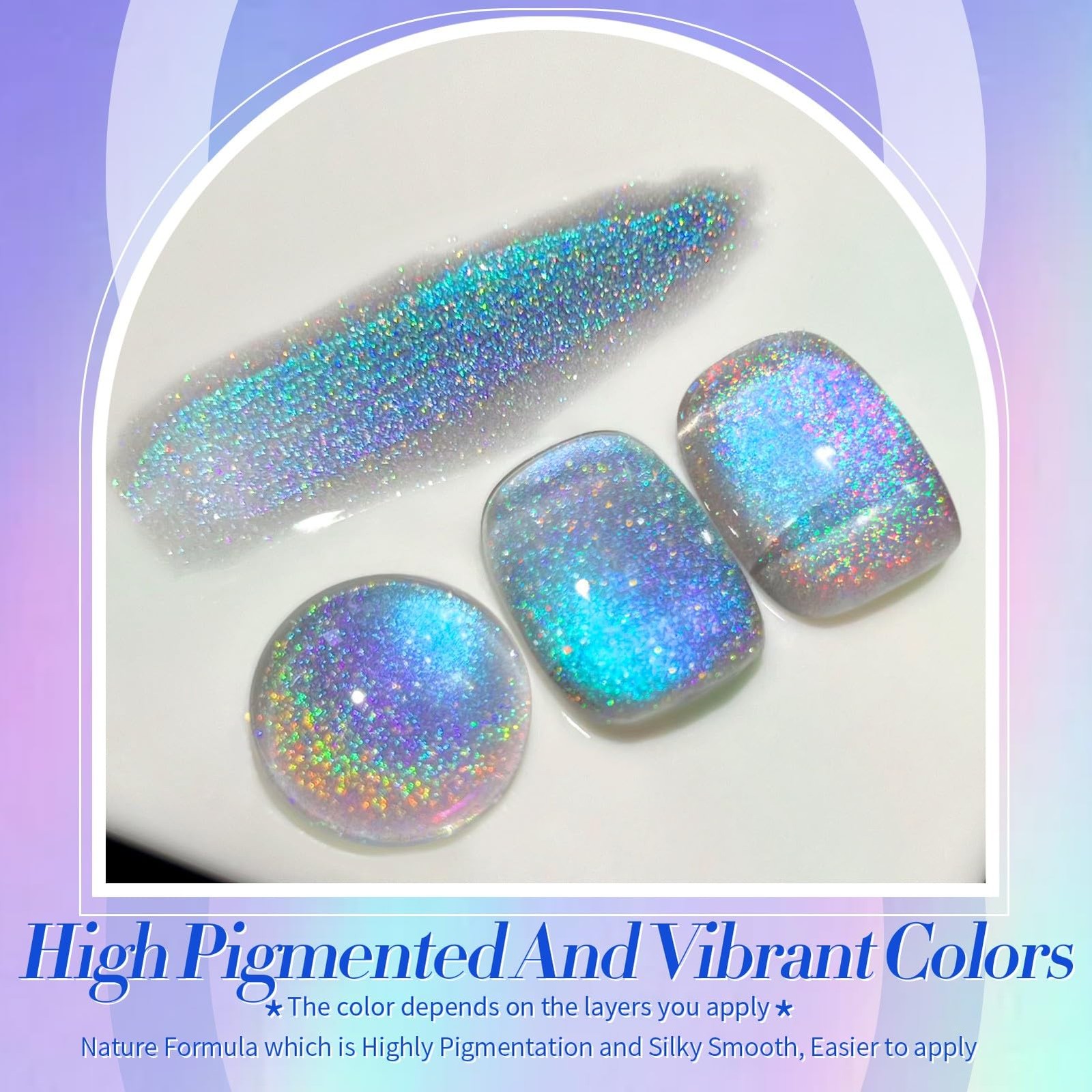 Born Pretty 9D Cat Magnetic Eye Gel Nail Polish Holographic Rainbow Gel Polish