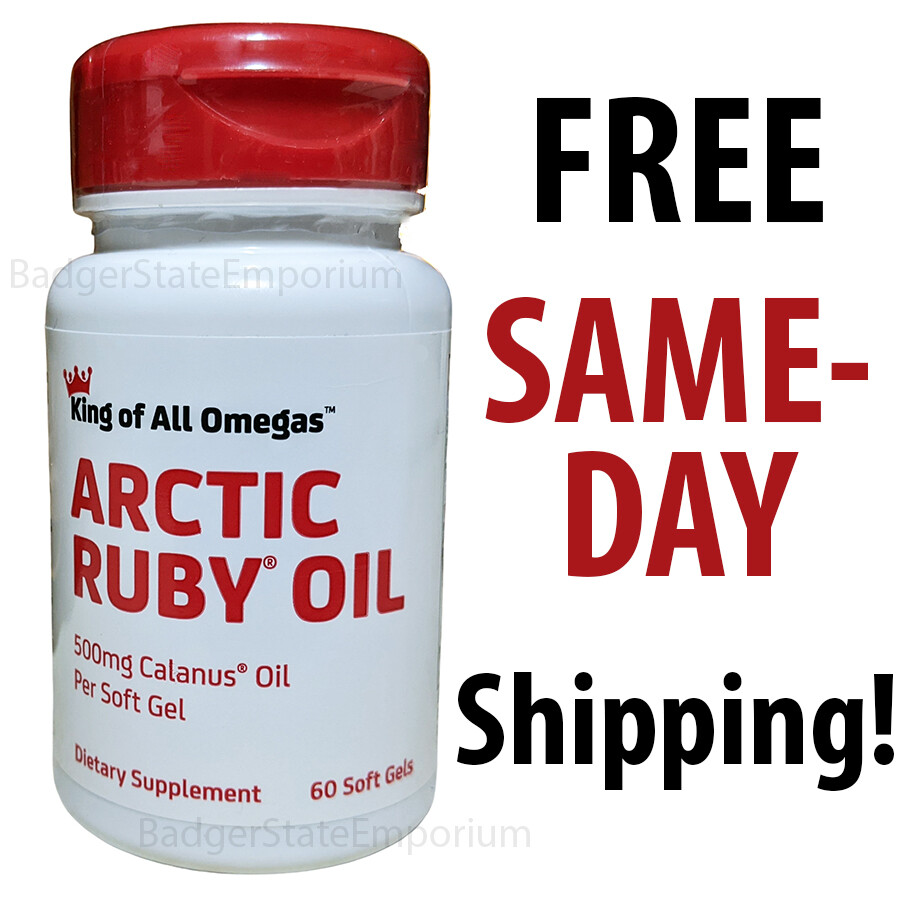 Arctic Ruby Oil 60 Soft Gels 500mg Calanus Oil Expire 10/2026 King of All Omegas