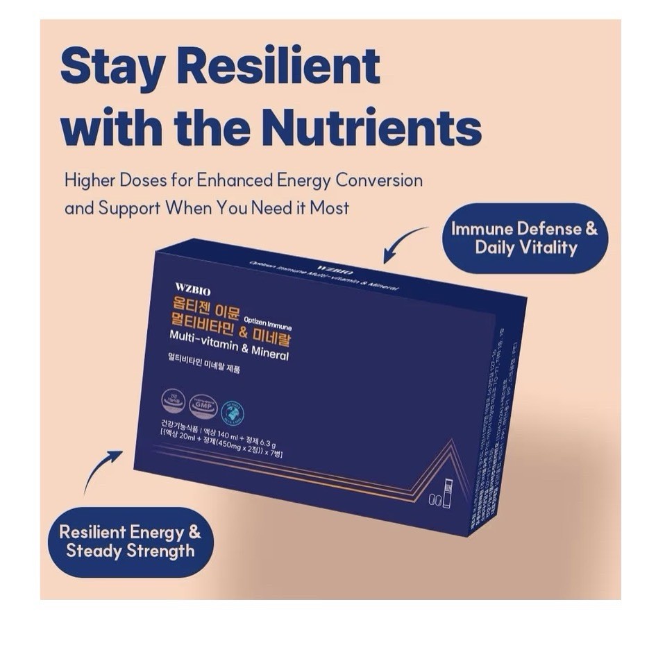 WZBIO Optima Immune – Multivitamin & Mineral with Vitamin C B1 B6 Zinc Selenium