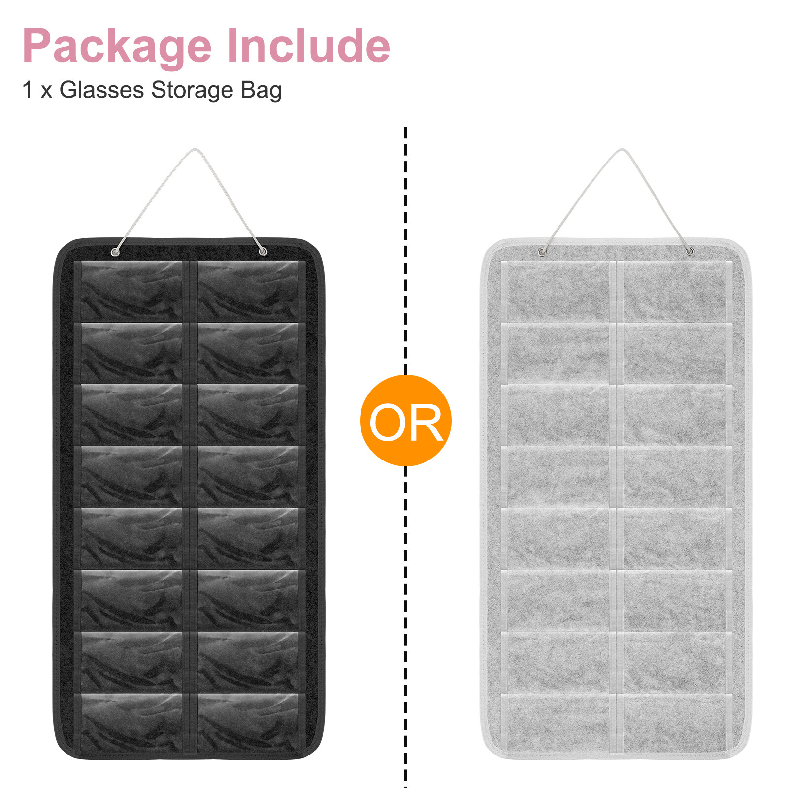 Hanging Eyeglasses Storage Bag Sunglasses Organizer Wall Stand Glasses Holder