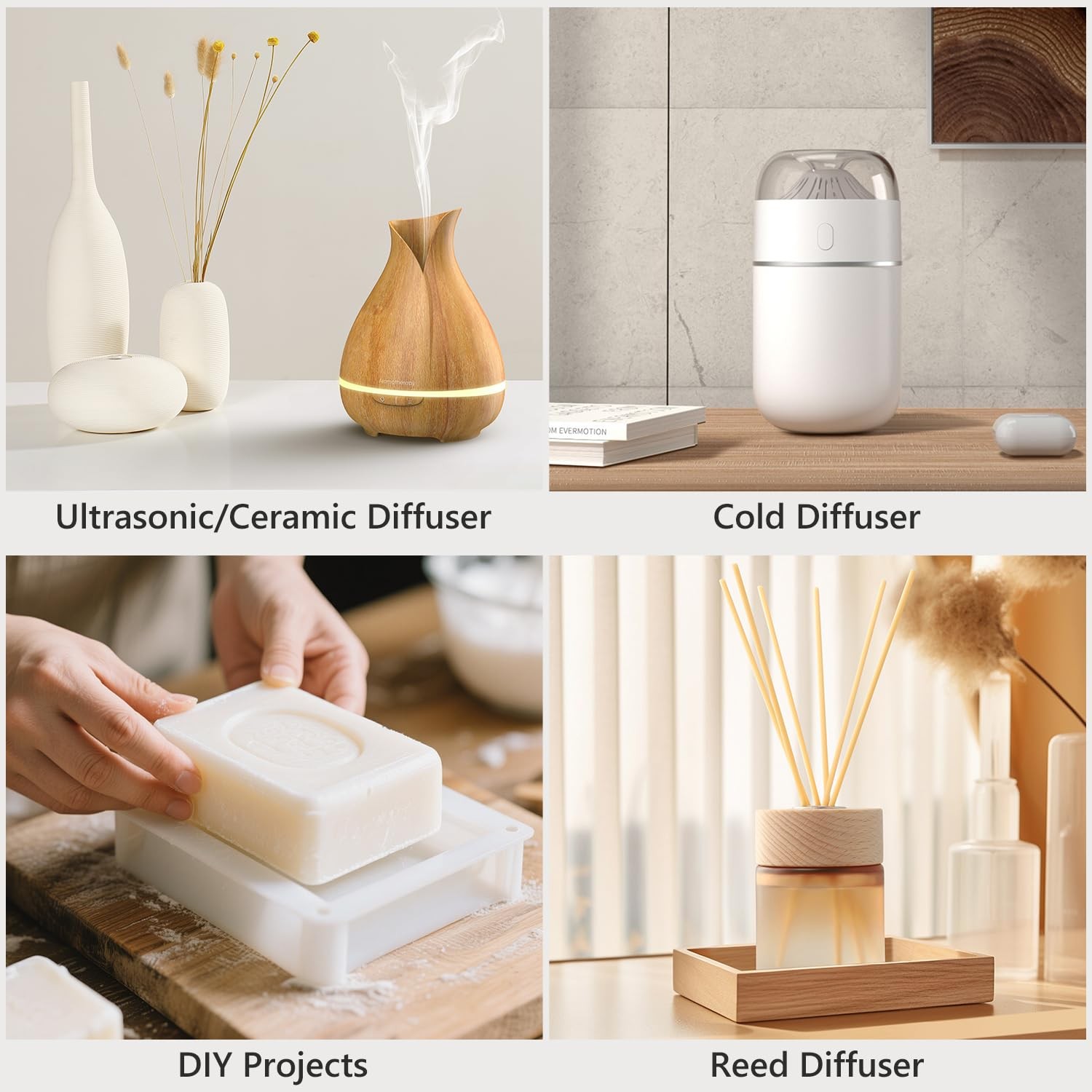 Hotel Collection Fragrance Oil Set (6 x 20ml) – Luxury Aroma Oils for Diffuse…