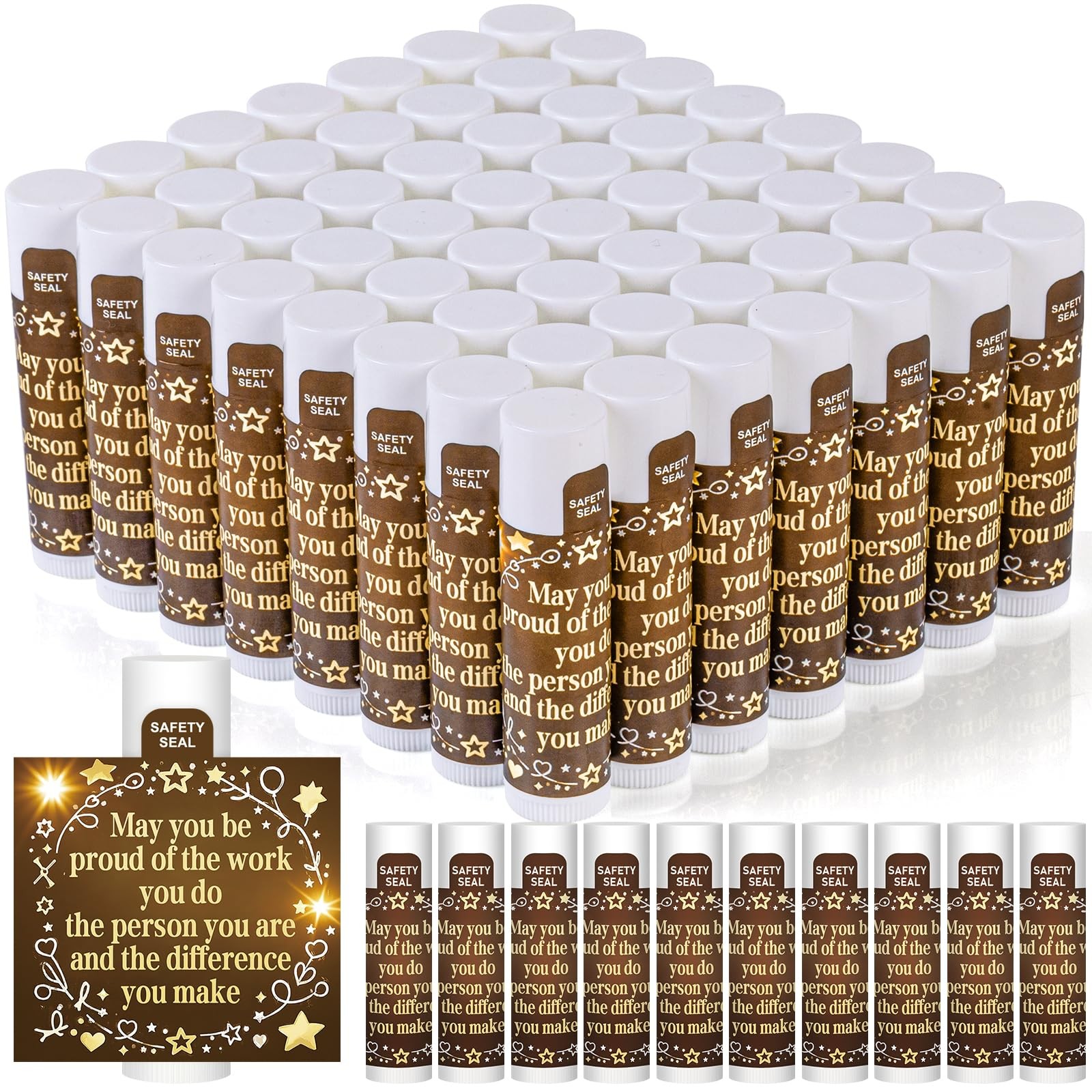Employee Appreciation Gifts Lip Balm Bulk 60 Pcs, Thank You Gifts for Coworke…