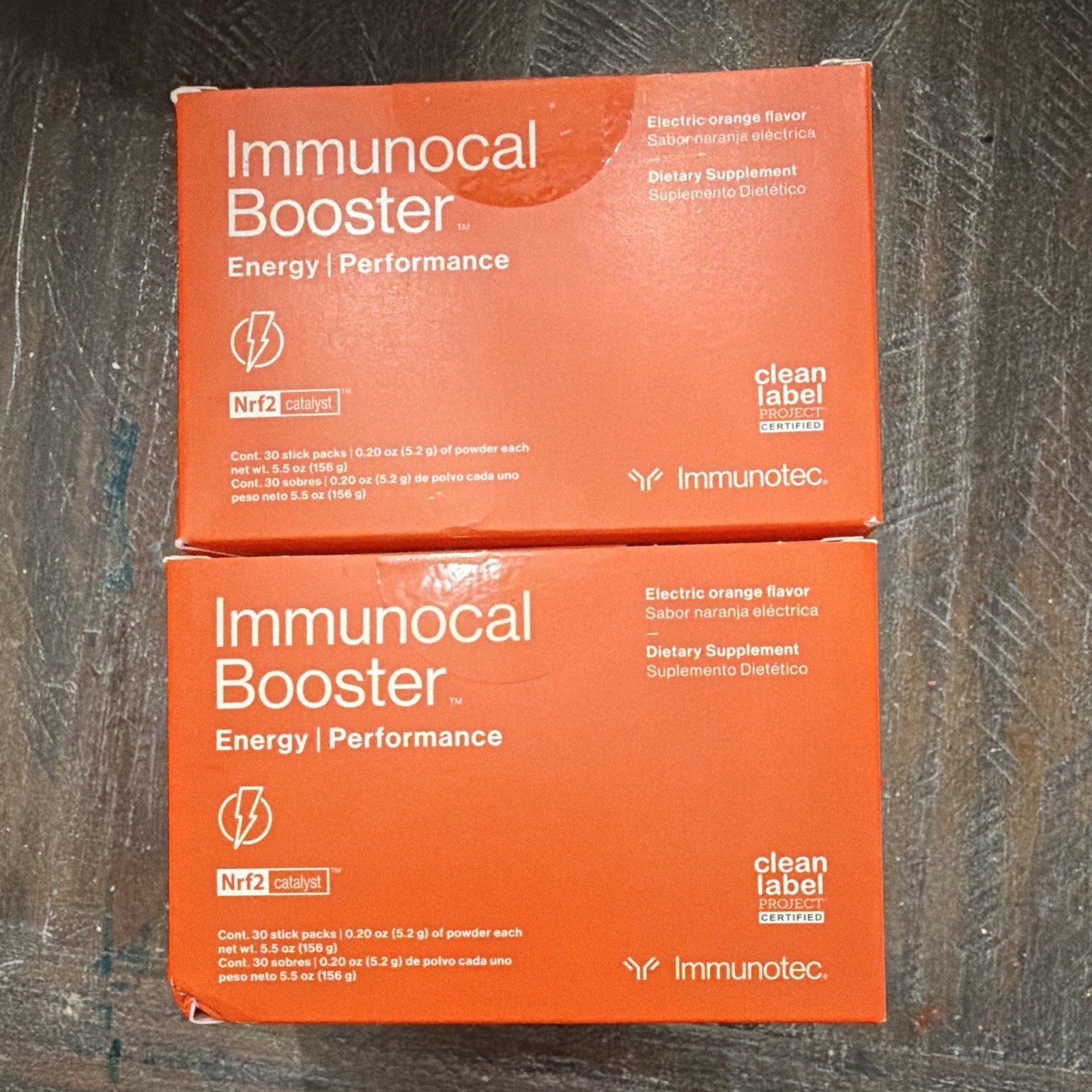 Immunotec Immunocal Booster Energy/Performance Powder Electric Orange, 30 Sticks