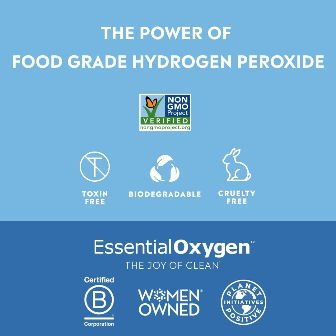 Natural 16 Oz Hydrogen Peroxide Cleaner – Non-Toxic and Safe for All Uses