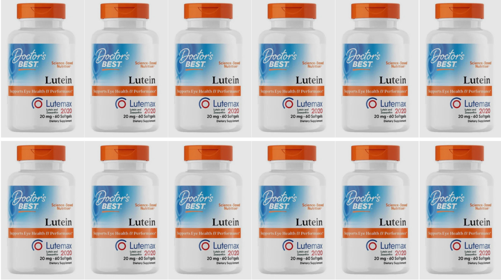 12X Doctor’s Best Lutein Lutemax 60 Softgels 20 Mg EXP 08/2027
