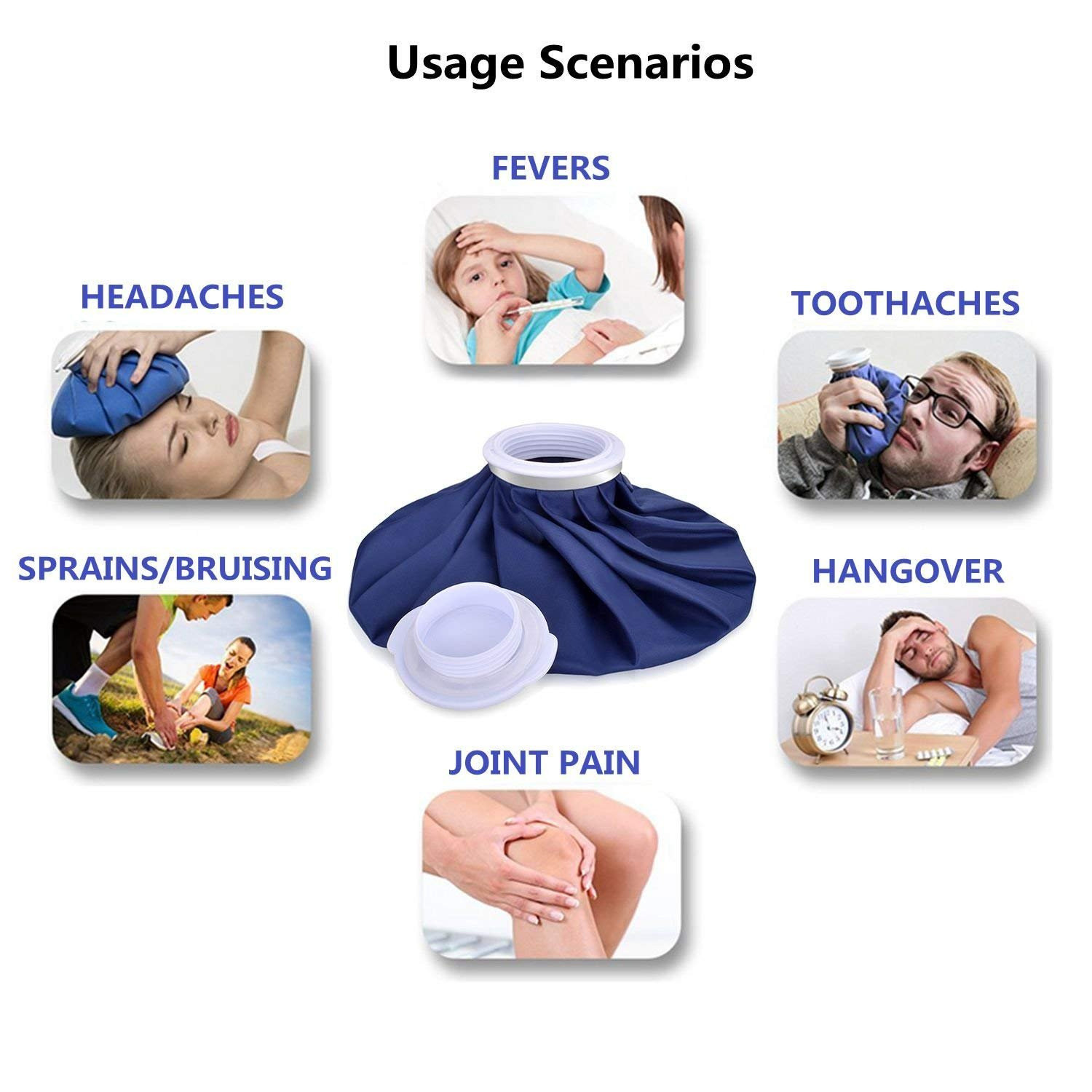 Ice Bags Packs Knee Neck Reusable Cold Relief Pain Headache Sport Injury Lot