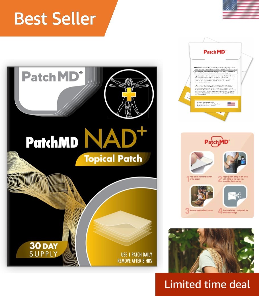 Total Recovery Patches with NAD+ – 30 Day Supply for Enhanced Vitality