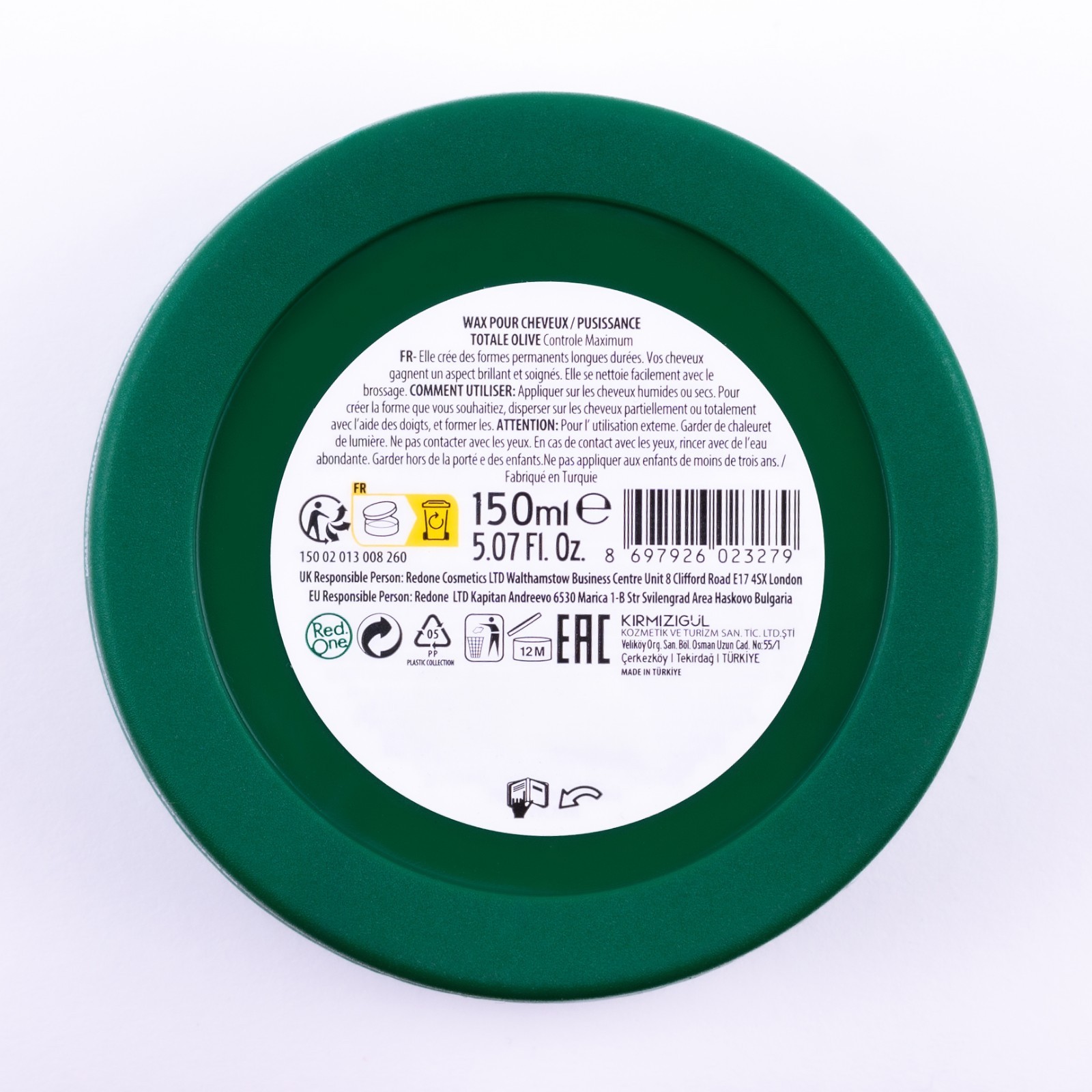 2X RedOne Olive Aqua Hair Gel Wax 150ml (5.07 fl oz) | Edge Control & Braid Gel