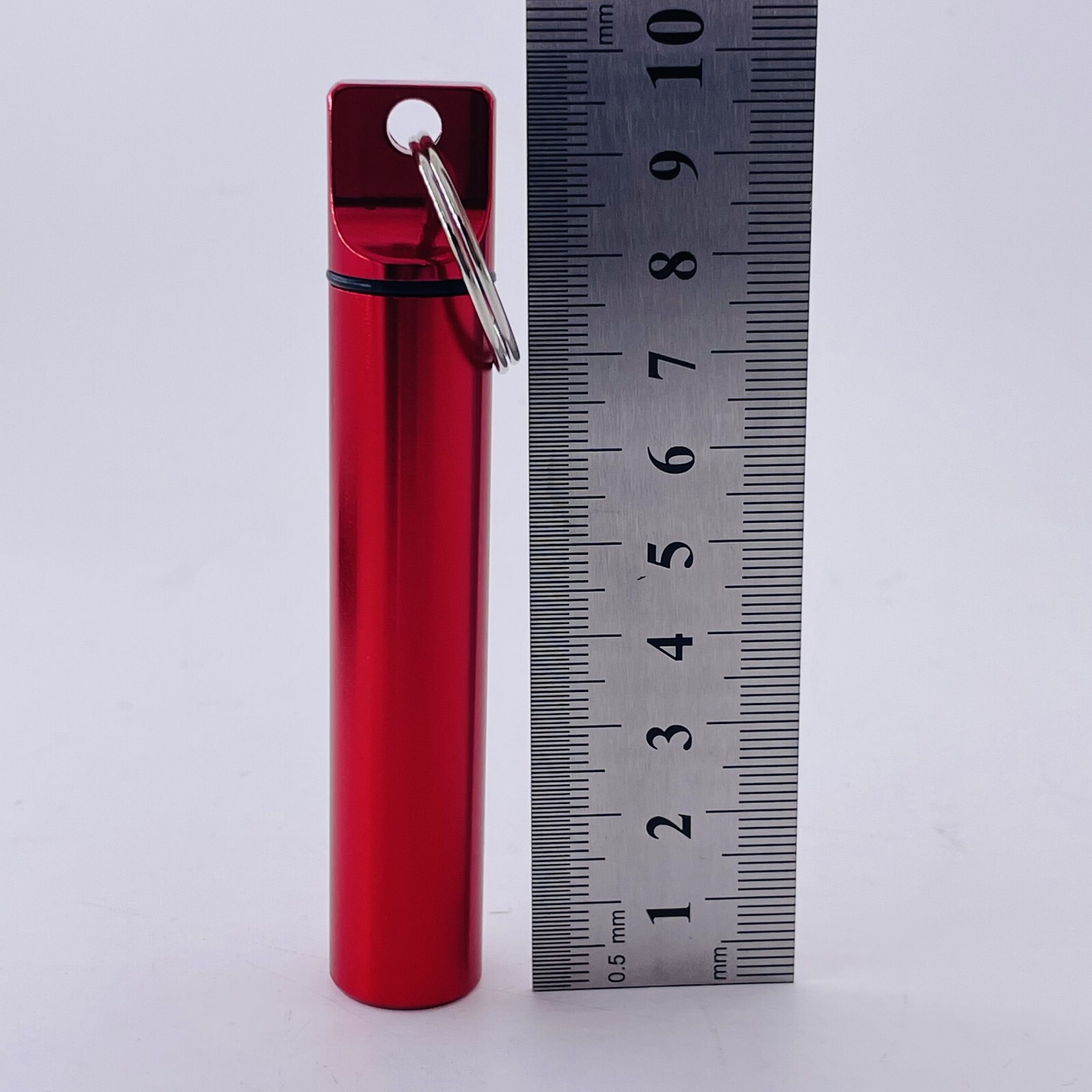 Pill Box Portable Travel Pill Case Metal Waterproof Medicine Container Keychain
