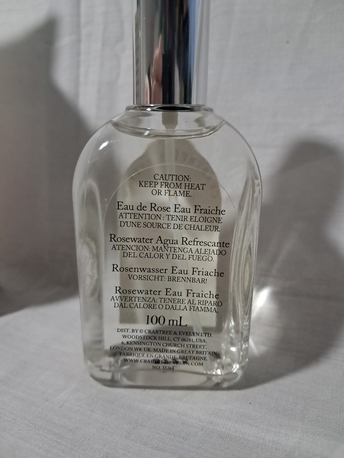 CRABTREE & EVELYN ROSEWATER EAU FRAICHE 3.4 FL OZ DISCONTINUED RARE With Box NEW