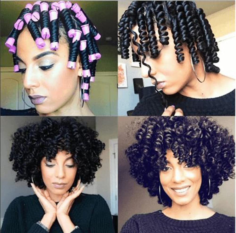 20pcs Women’s Perm Rods Set for Natural Hair: 2 1 Count (Pack of 20), Purple