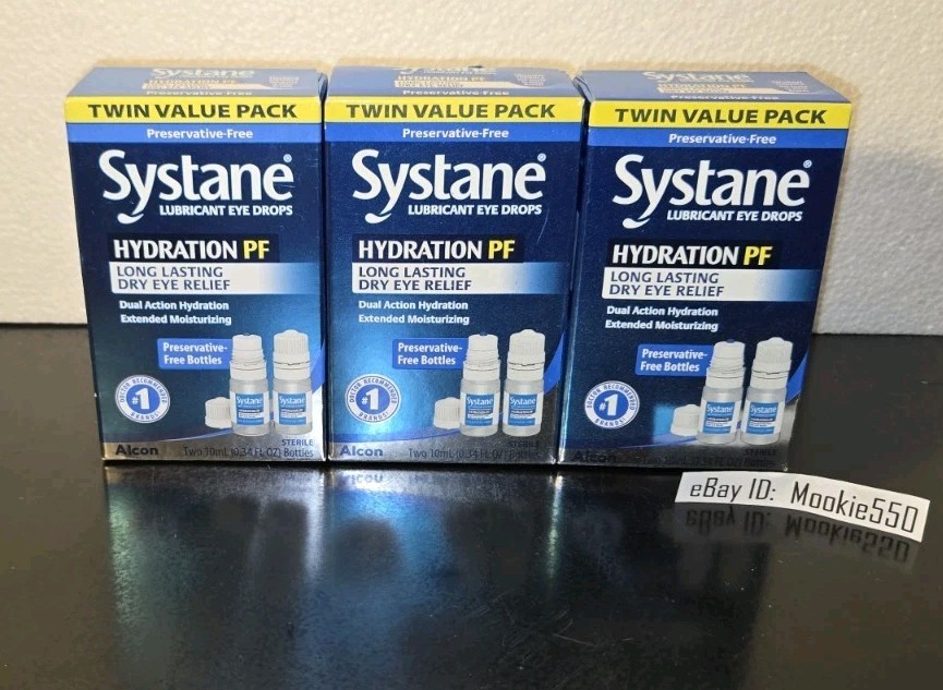 EXP 03/2026+! 3 Lot TWIN PACK Systane HYDRATION PF (6 X 10mL) Dry Eye Drops!
