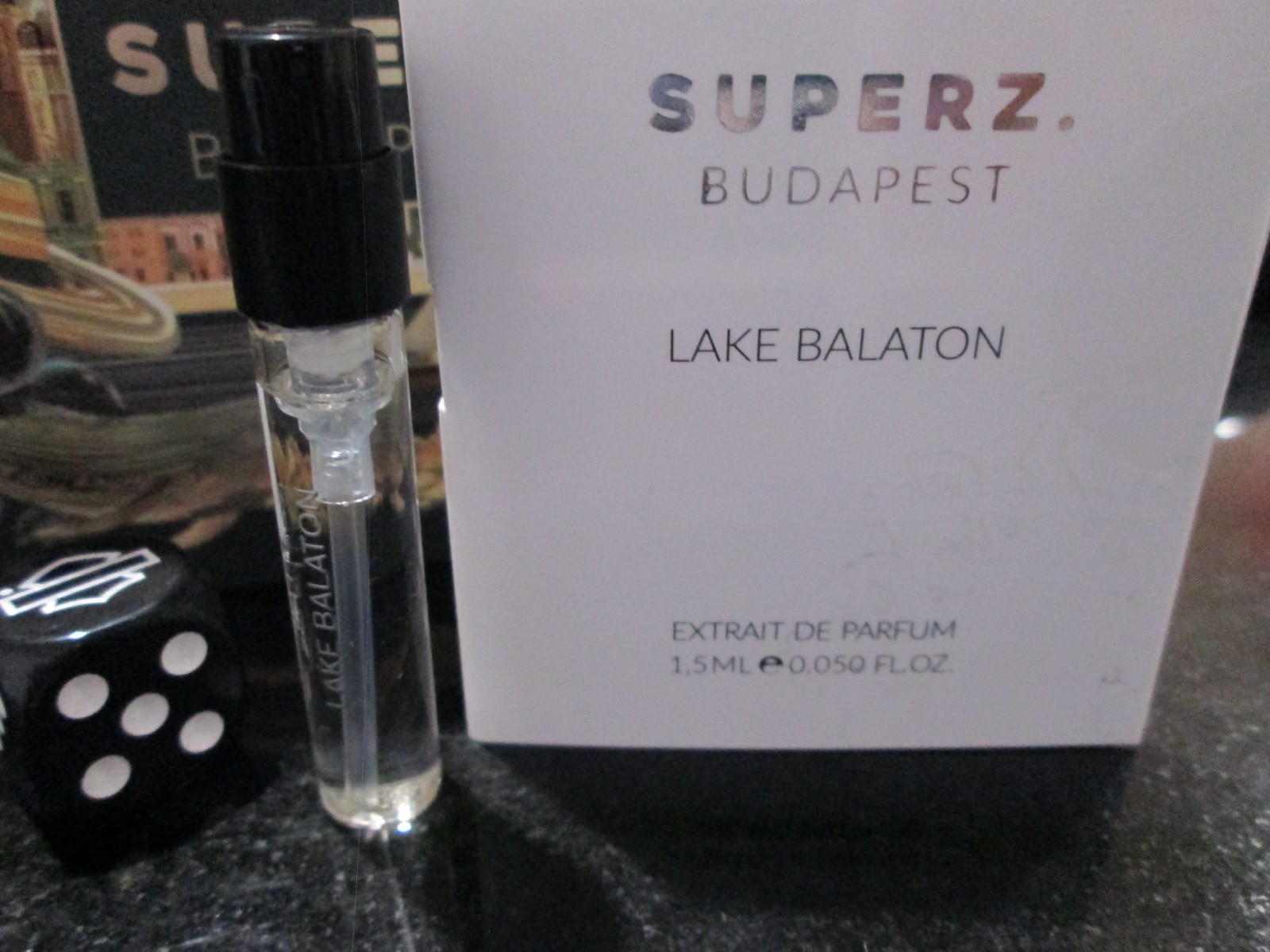 Superz Lake Balaton Extrait de Parfum SAMPLE 0.06 fl oz. carded beast mode!