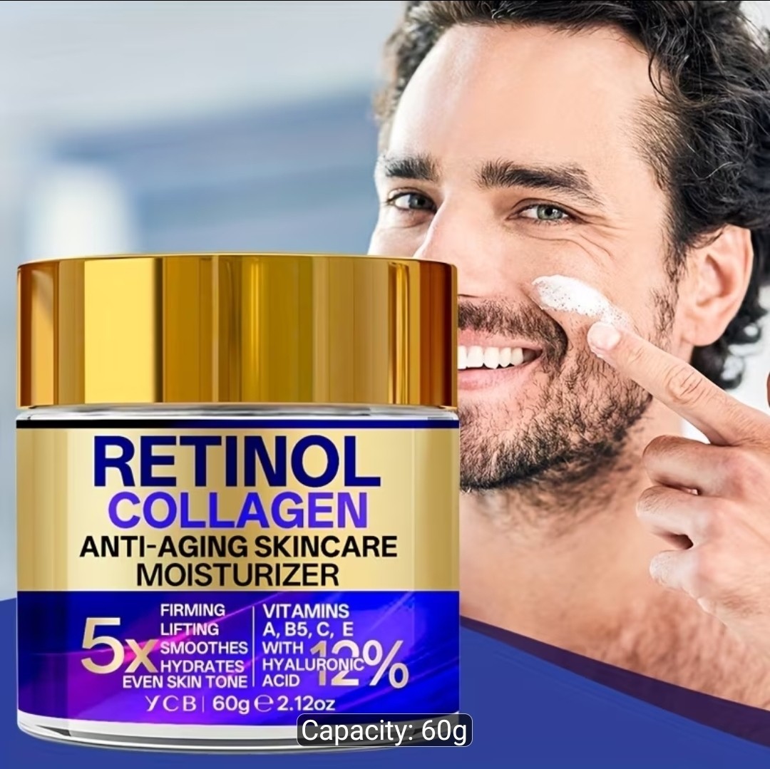 YCB Retinol Collagen Moisturizing Cream 60g/2.12oz – Face Cream with Hyaluronic
