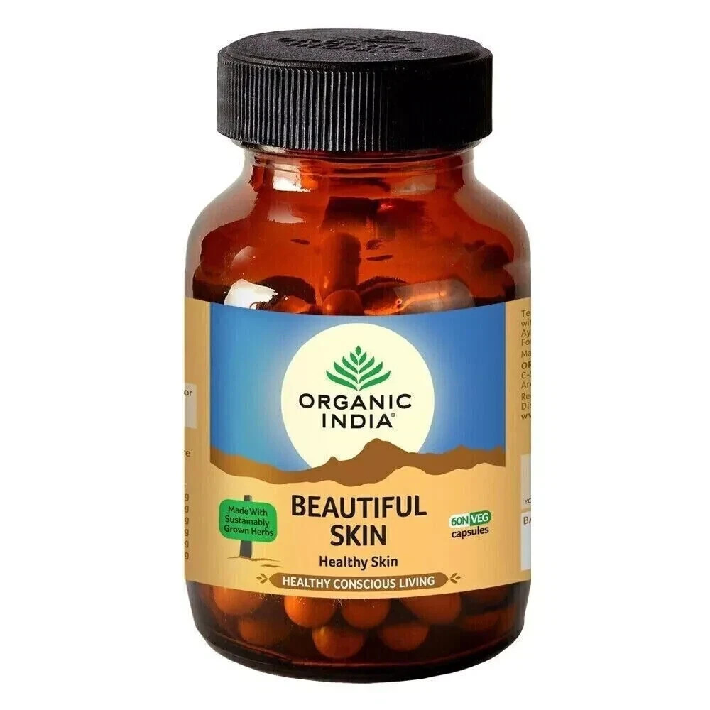 Organic India Beautiful Skin 60 Caps For Skin Infections & Pigmentation of Skin
