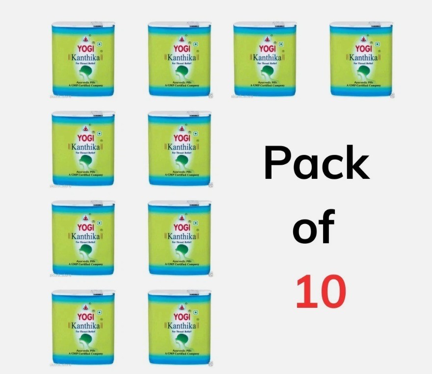 10 x Yogi Kanthika 70 Pills | Ayurvedic Throat Relief |Herbal Remedies & Resins