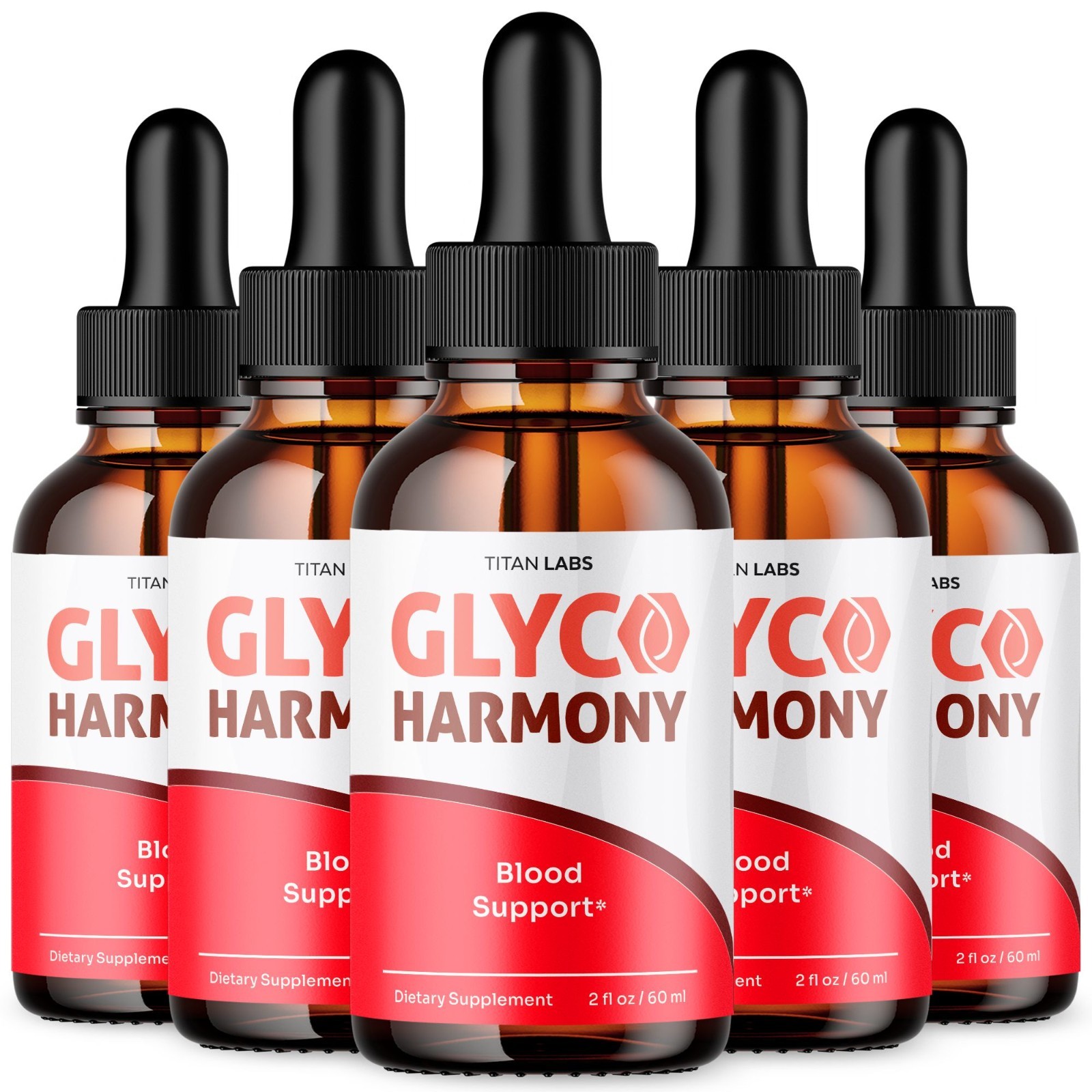 (5 Pack) Glyco Harmony Blood Support Drops Vitamin Supplement 150 Servings