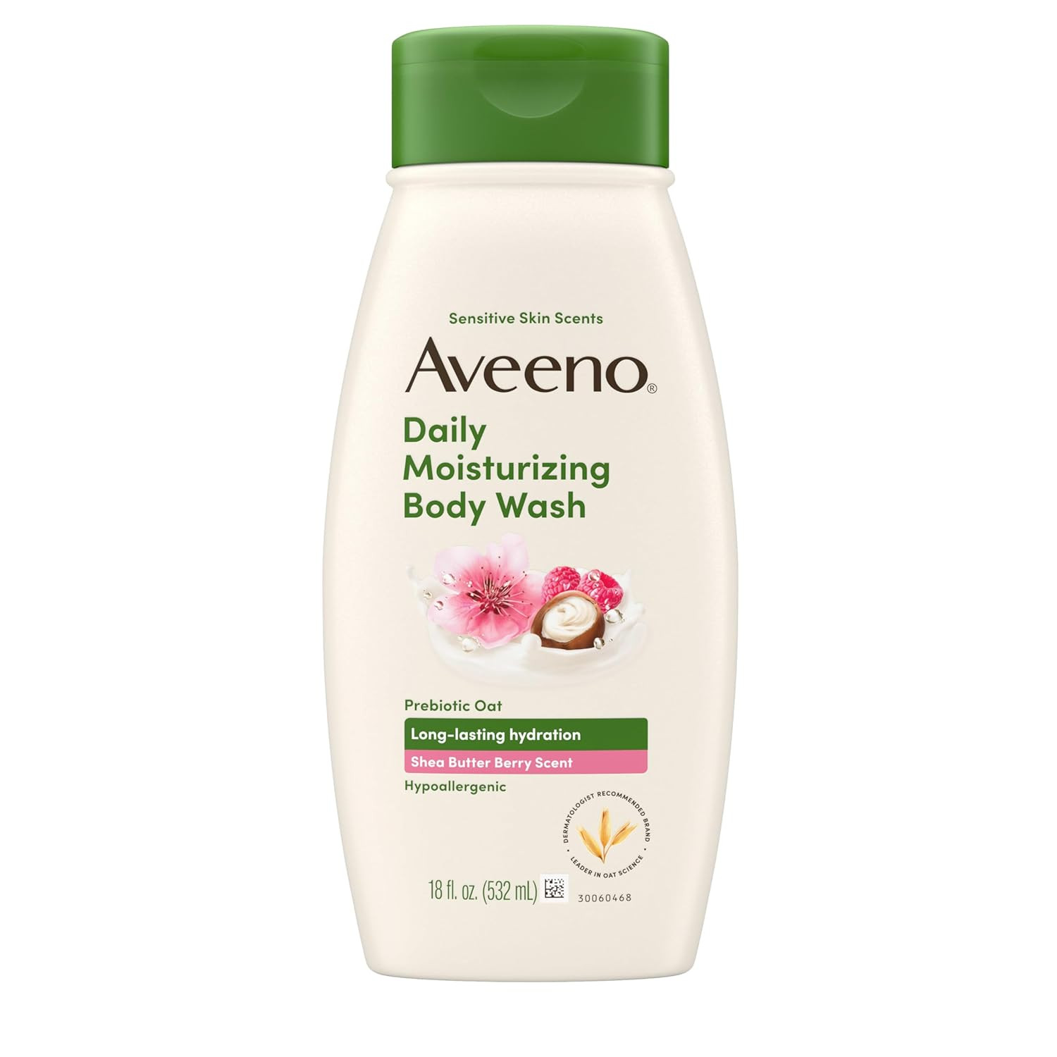 Aveeno Daily Moisturizing Body Wash with a Shea Butter Berry Scent & Soothing Pr