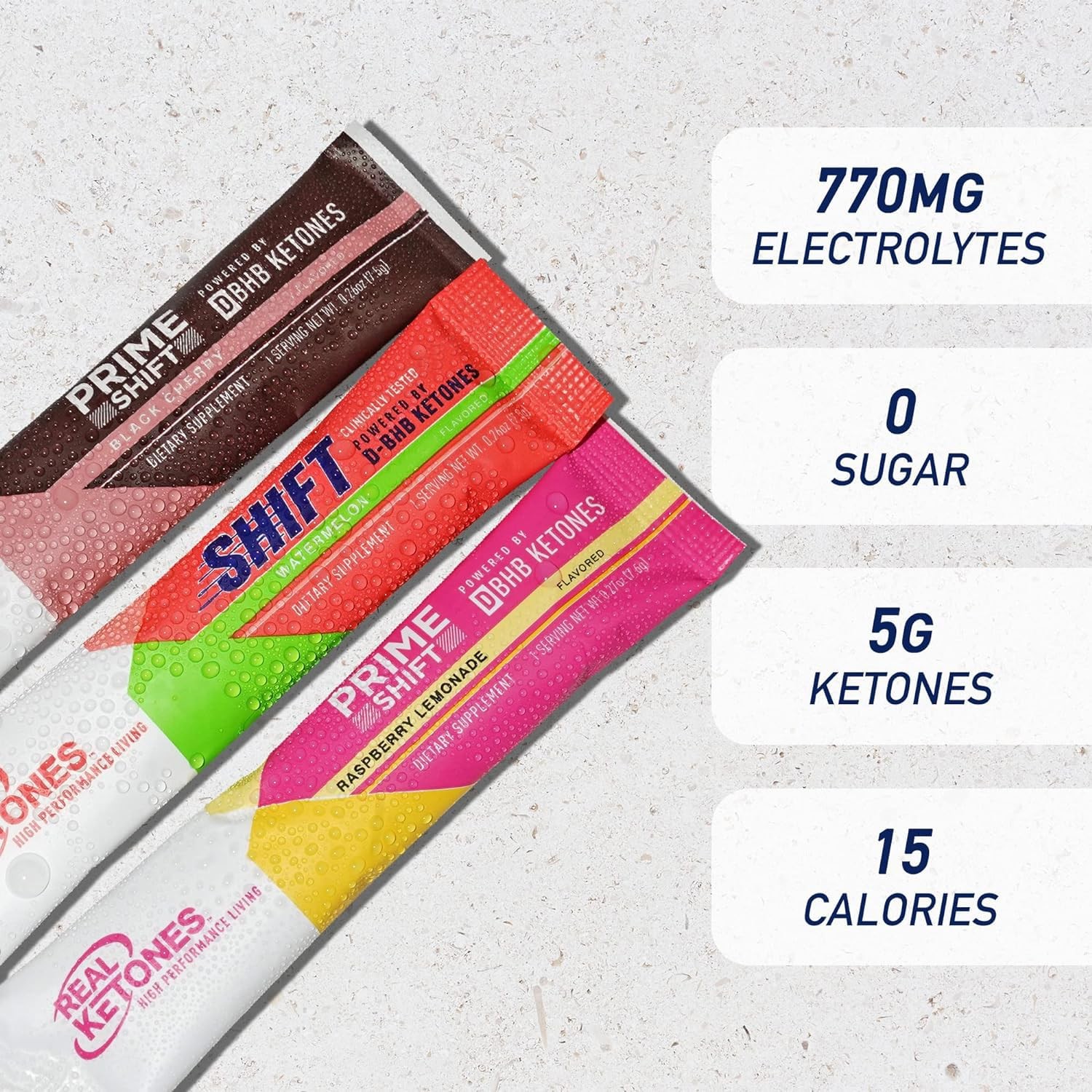 Real Ketones BHB Exogenous Ketones Drink Mix Packets Keto Electrolytes Powder…