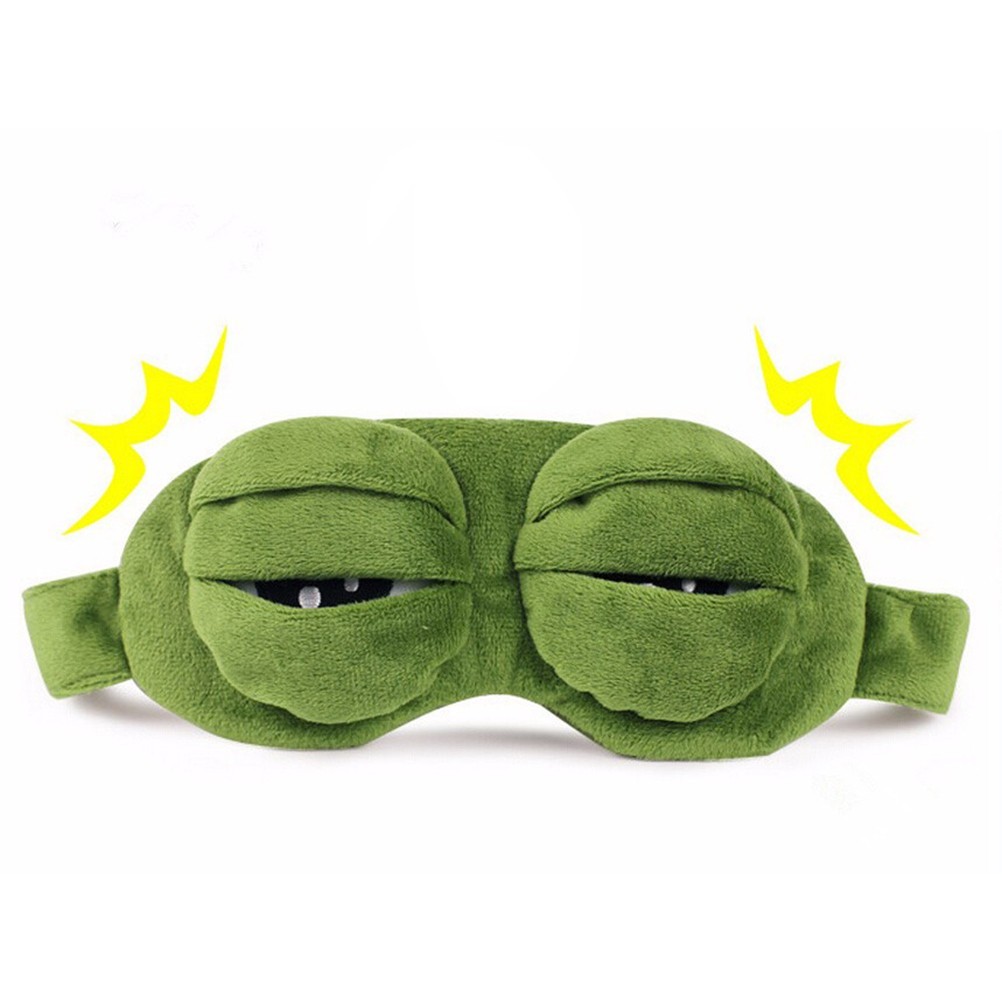 Funny 3D Frog Cute Sleeping Eye Mask Blindfold Travel Sleep Masks Soft Eye Cover