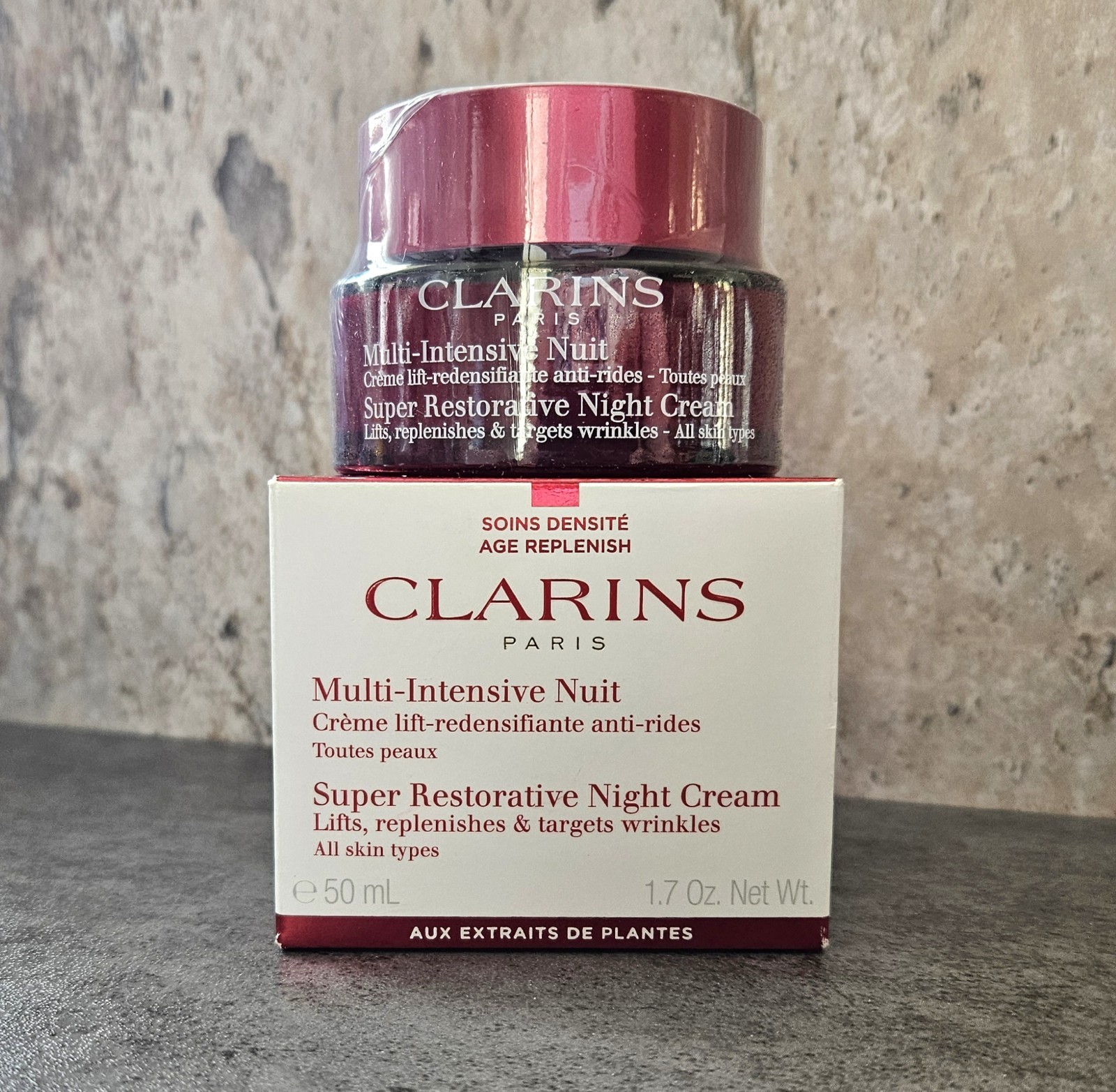 Clarins Super Restorative Night Cream All Skin Types 50 ml/1.7 oz NIB & SEALED!