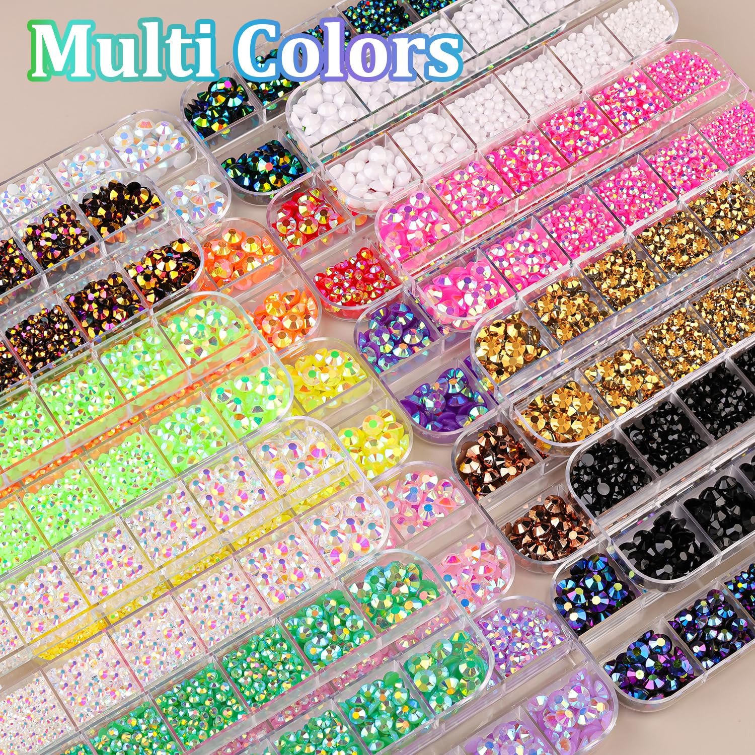 Resin Jelly Rhinestones for Crafting with B7000 Jewelry Glue, 2 Boxes White Flat