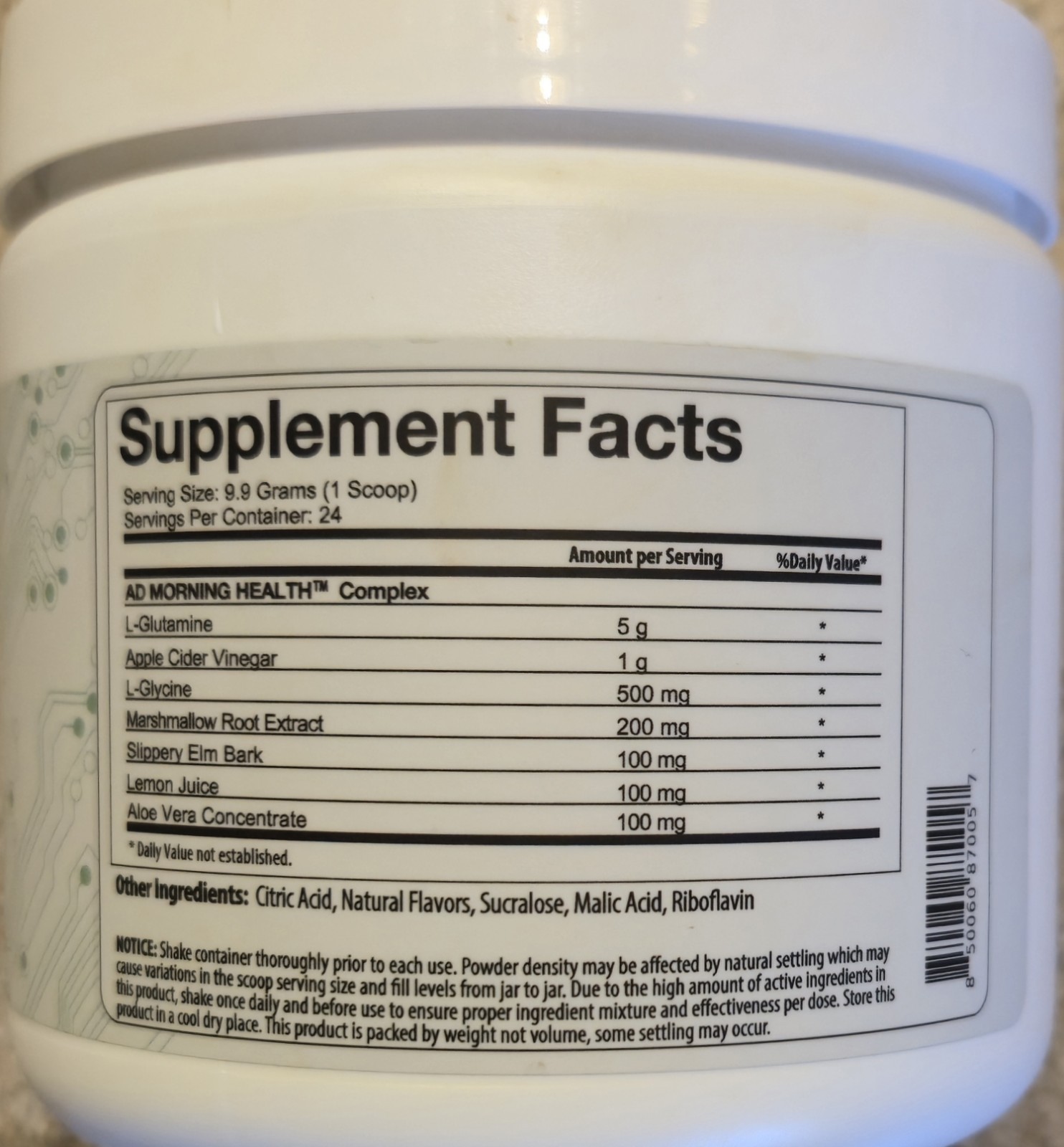 Project AD GOOD MORNIN’ Digest Powder 9 oz ( 24 Serv ) Natural Fresh Pressed OJ