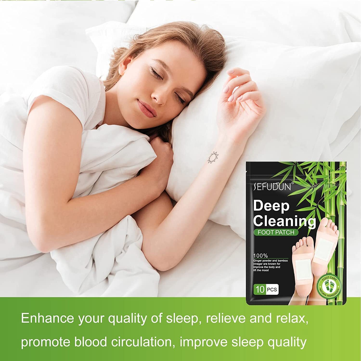 150Pcs Foot Detox Patches Pads Toxins Deep Cleansing Herbal Organic Slimming Pad