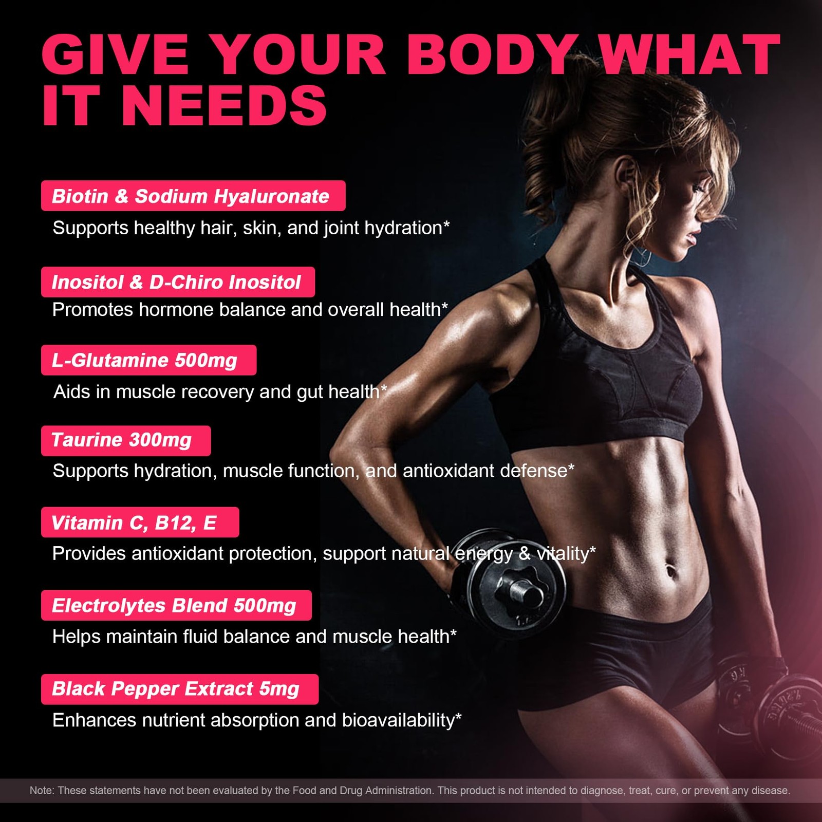 Creatine for Women, Creatine Monohydrate Gummies with Collagen, BCAA, L-Carnitin