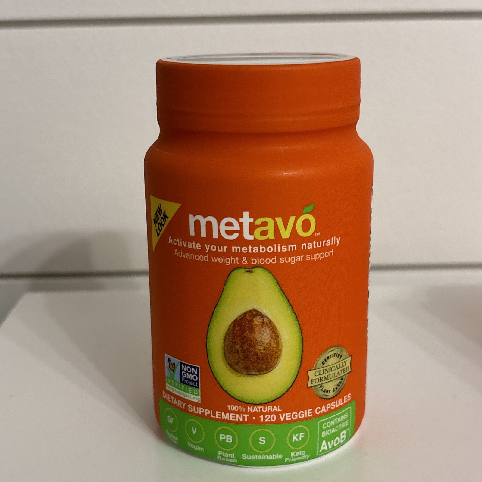 Metavo Metabolism Booster Natural Support Avocado 120 Count Exp: 10-2025 Sealed
