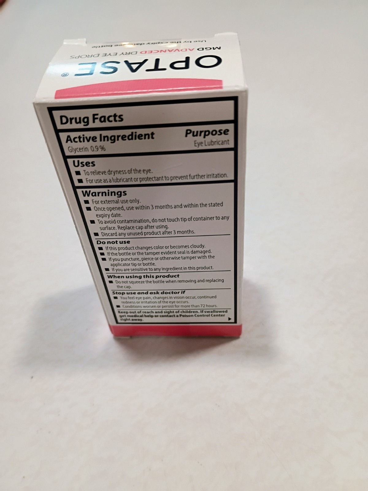 OPTASE MGD Advanced Dry Eye Drops – Exp 09/2027
