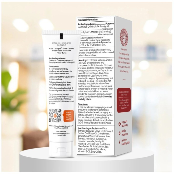 (2-Pack) Natural Skin Repair Care Cream Salve – Wounds Burns Rashes Hemorrhoids