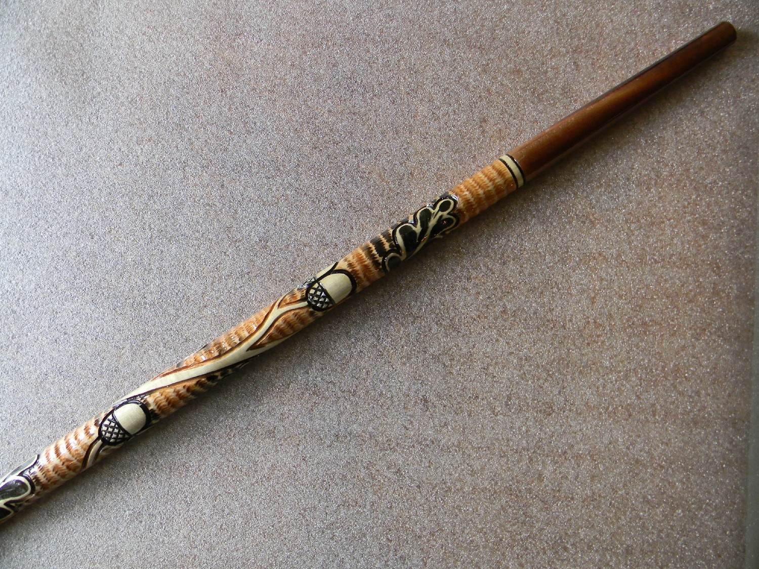 RAM HATCHET 35″ High Quality Hand Carved Wooden Walking Stick Cane Ukraine