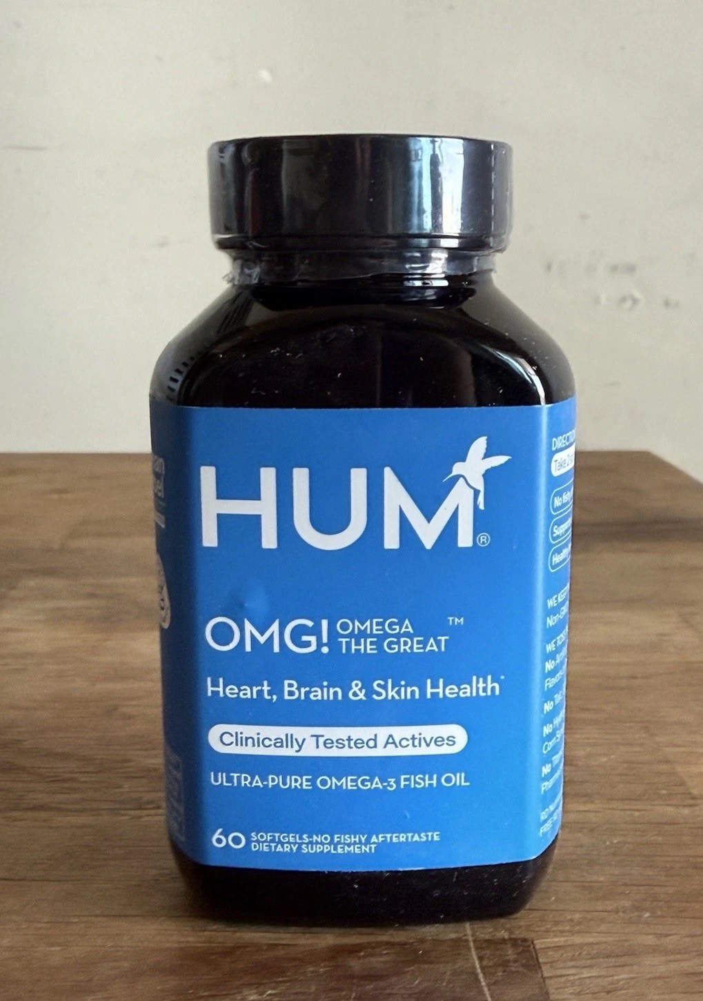 HUM OMG! Omega The Great – Triple Omega 3 Fish Oil (60-Count) EXP 01/2027