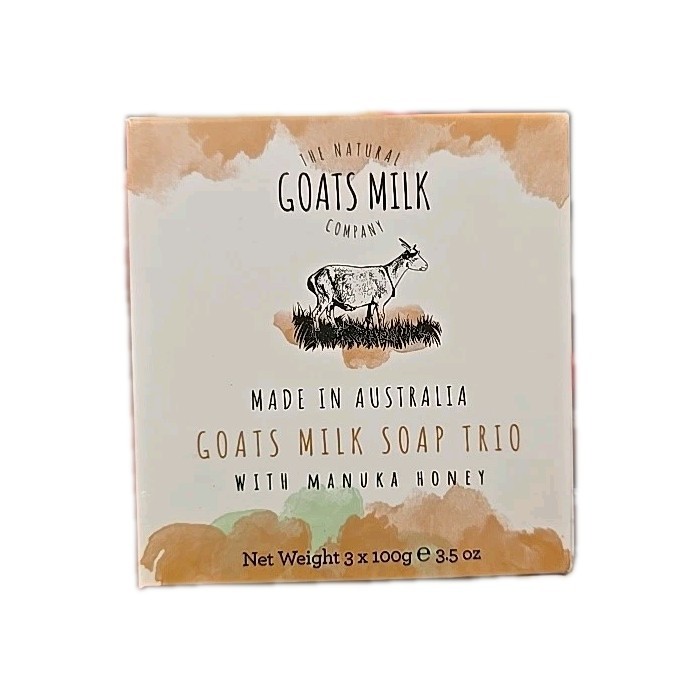 The Natural Goats Milk Company Soap 3 Bars With Manuka Honey Made in Australia!!