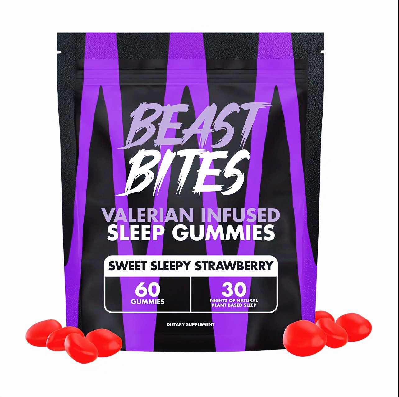 Valerian Infused Sleep and Nighttime Recovery Gummies – Beast Bites