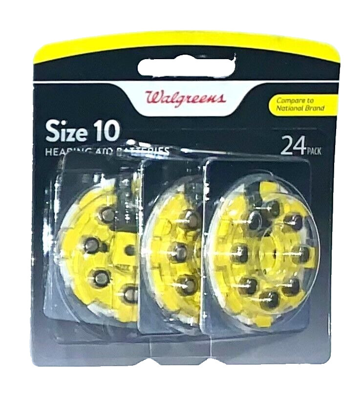 Hearing Aid Size 10 Batteries – 24 PACK Batteries Best By 08/2024