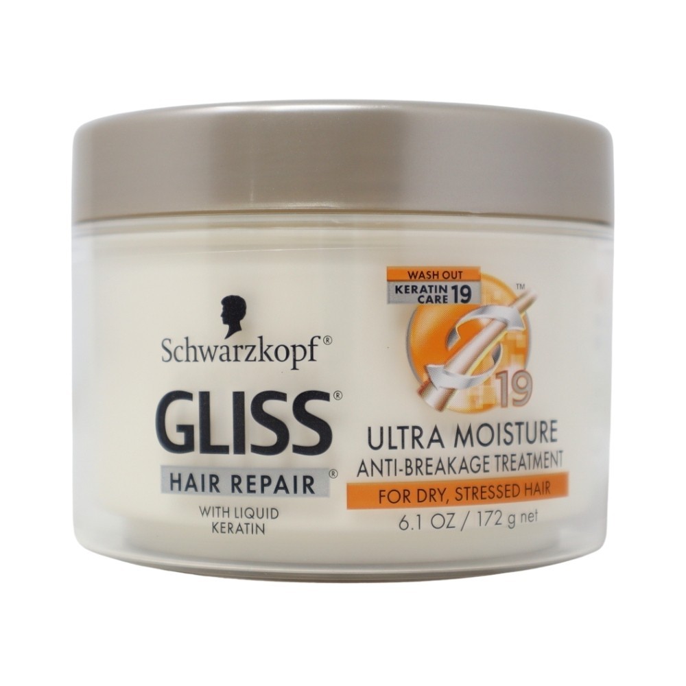 3x Schwarzkopf Gliss Hair Repair Ultra Moisture Anti-Breakage Treatment, 6.1 oz
