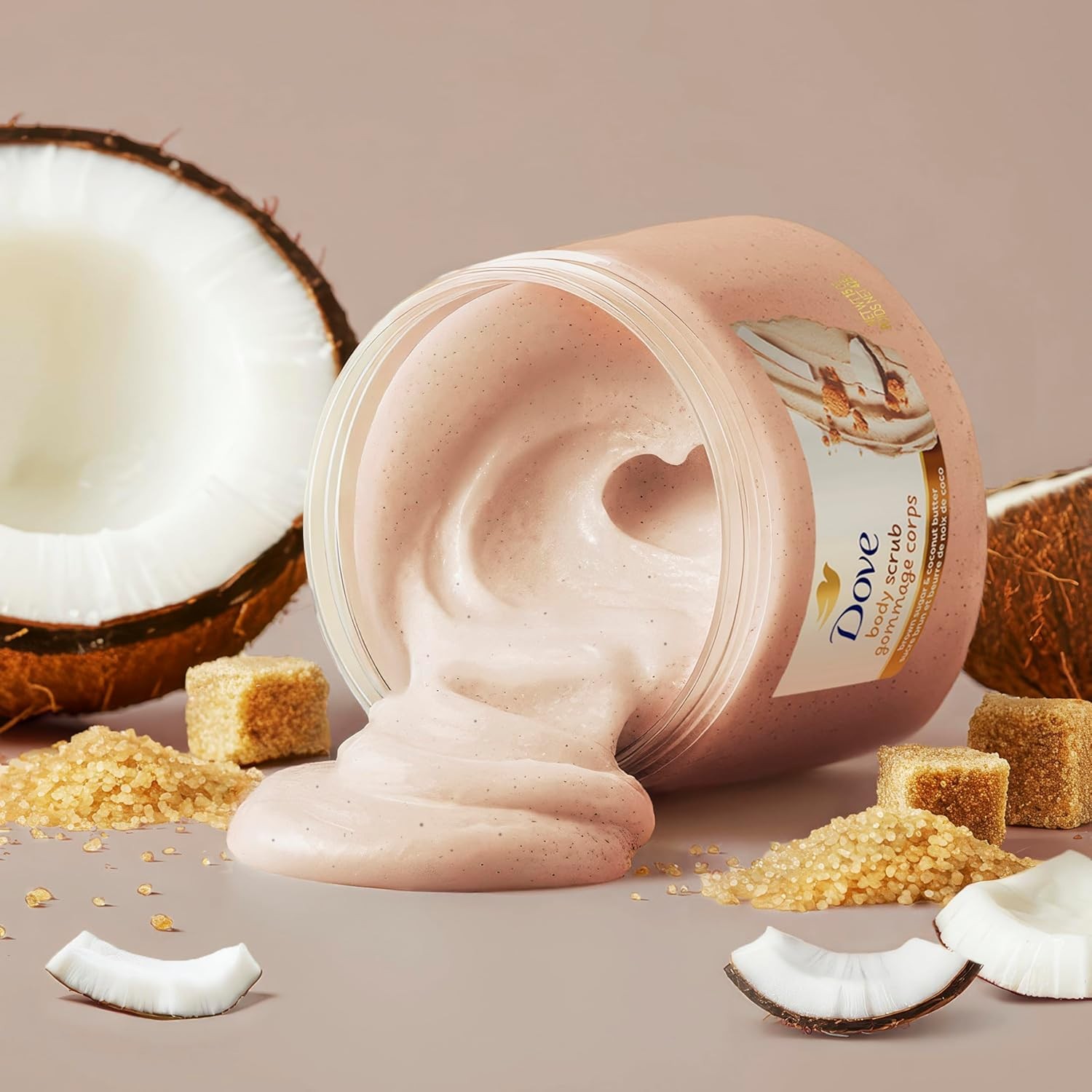 Dove Brown Sugar Coconut Butter Body Scrub 15oz Exfoliating