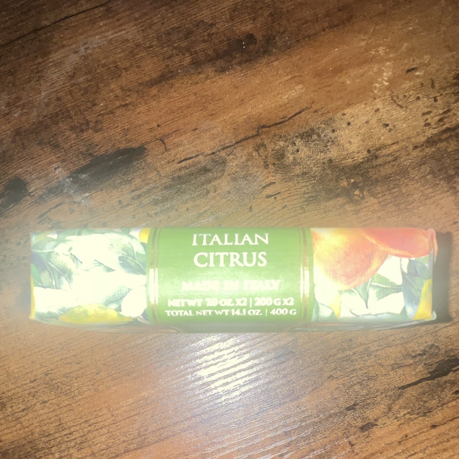 Hortificio Italian Citrus Triple Milled Soap Bar, Citrus Scent 14.1 oz
