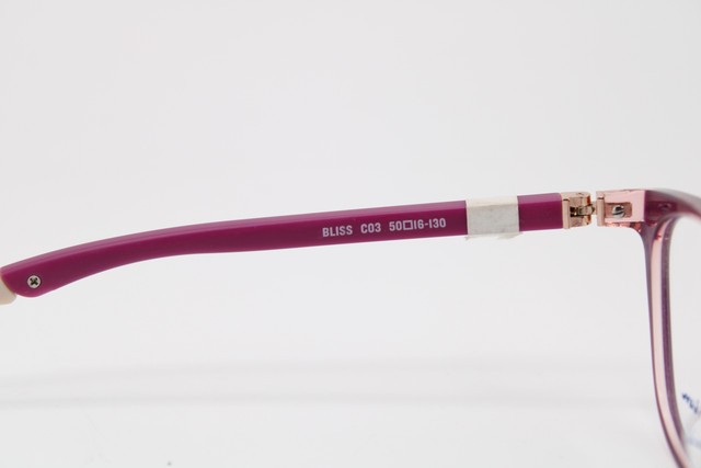 NEW CHAMPION BLISS C03 TRI-FLEX PURPLE WHITE AUTHENTIC EYEGLASSES 50-16